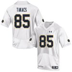 Notre Dame Fighting Irish Men's George Takacs #85 White Under Armour Authentic Stitched College NCAA Football Jersey FXT7699BP